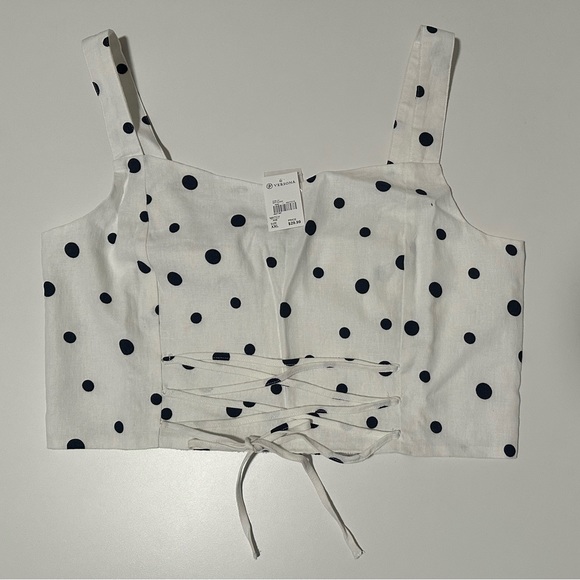 NWT Versona Too Cute Tank White with Dots Size XXL - Picture 3 of 13